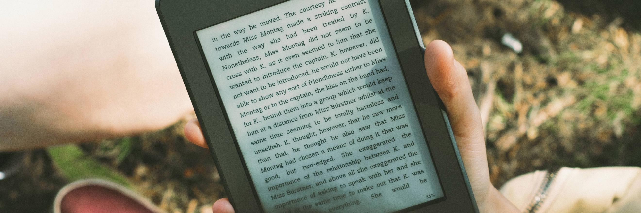jemand liest am E book