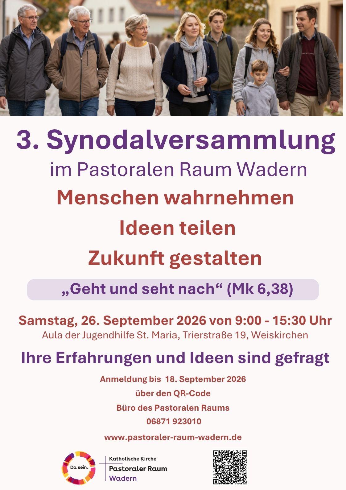 Plakat Dritte Synodalversammlung Pastoraler Raum Wadern