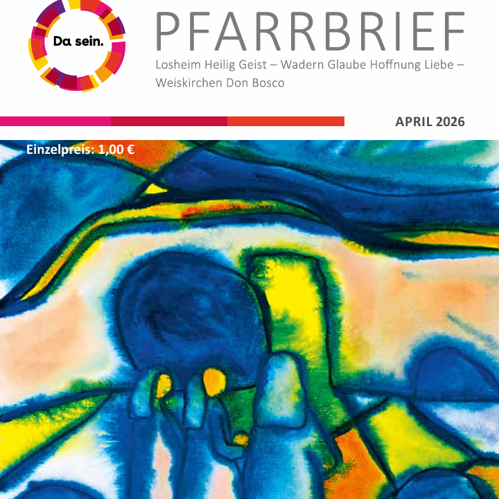 Deckblatt gemeinsamer Pfarrbrief Pastoraler Raum Wadern April 26