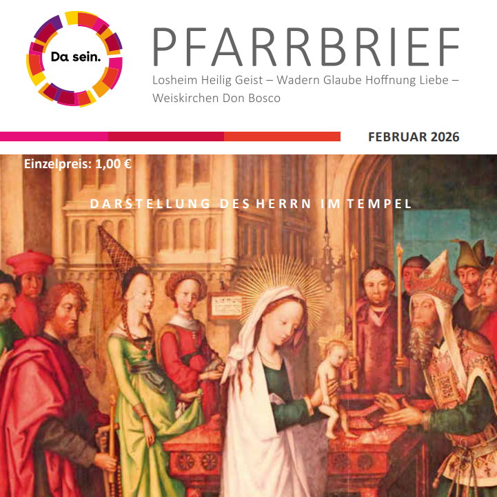 Deckblatt des gemeinsamen Pfarrbriefes Februar Pastoralen Raumes Wadern m