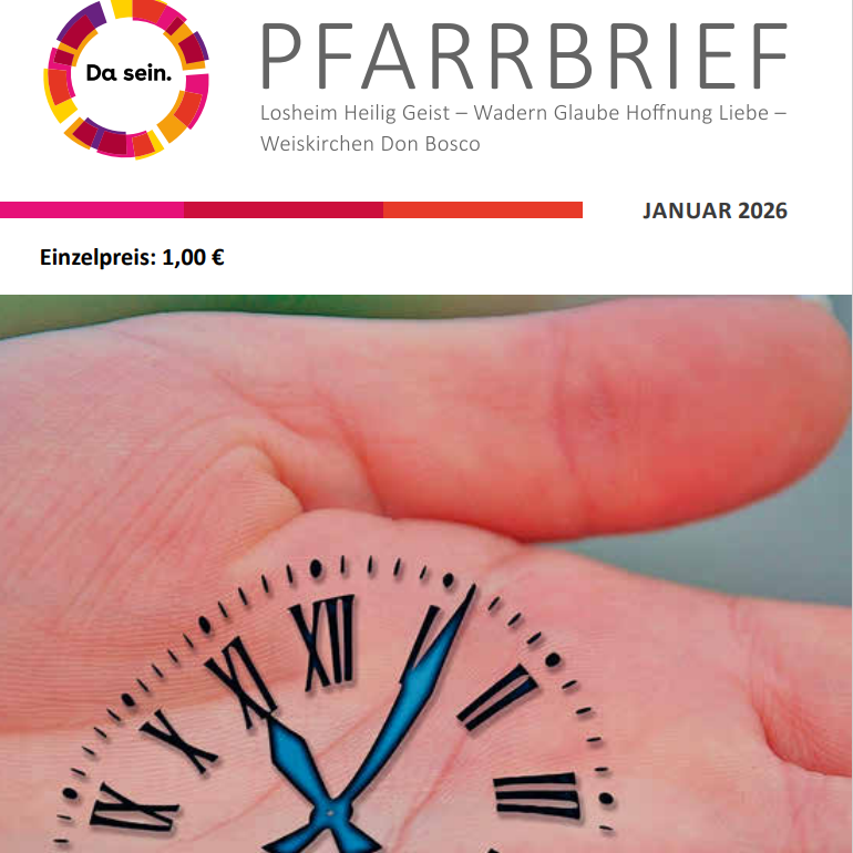 Deckblatt des gemeinsamen Pfarrbriefes Januar 26 Pastoraler Raum Wadern