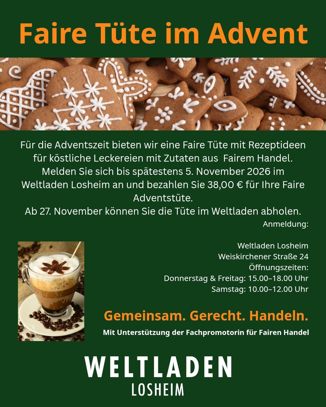 Plakat Faire Tüte im Advent