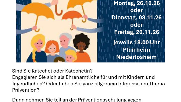 Flyer mit Schulungsdaten und Infos