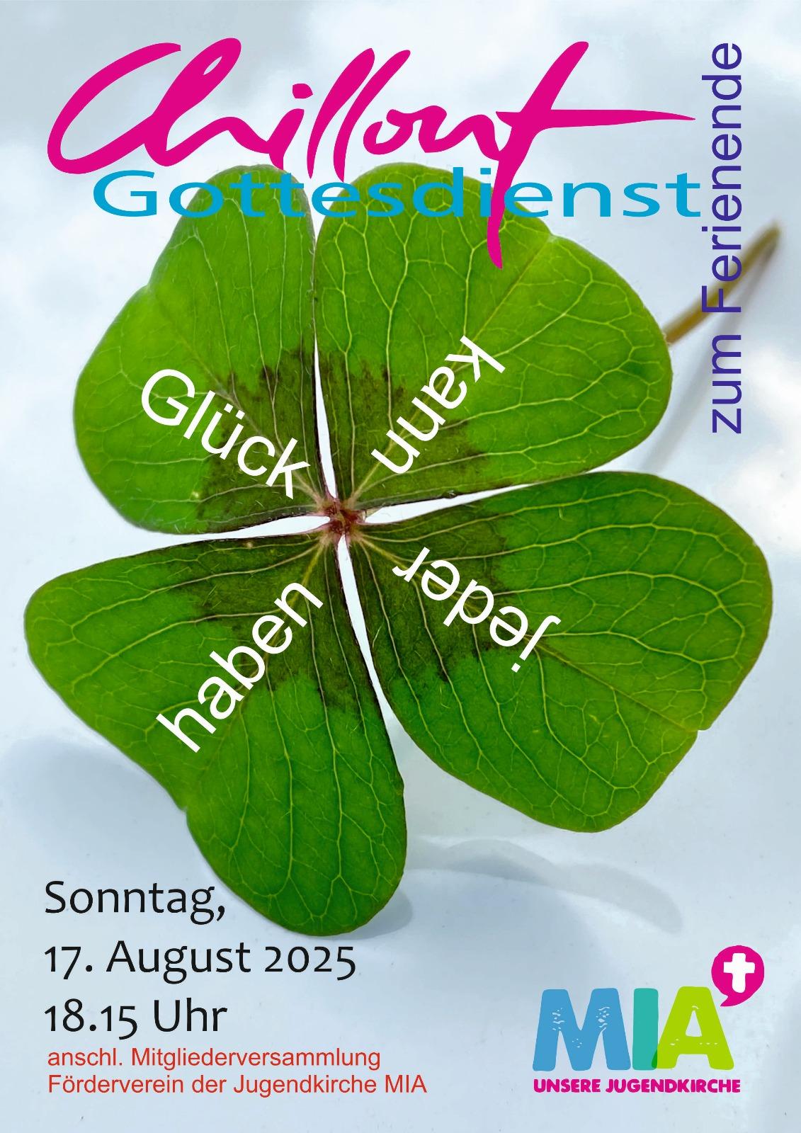 Plakat Mia Gottesdienst zum Ferienende 25