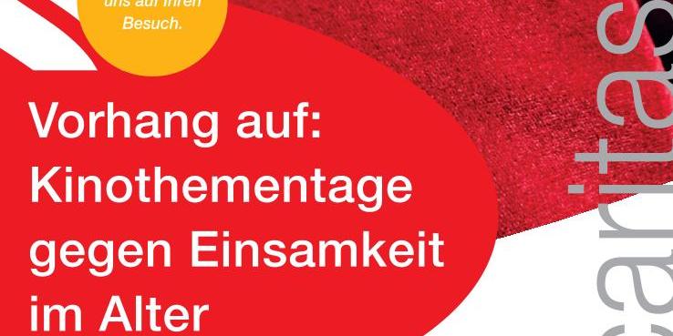 Plakat zur Aktion der Caritas Saar-Hochwald 'Vorhang auf'
