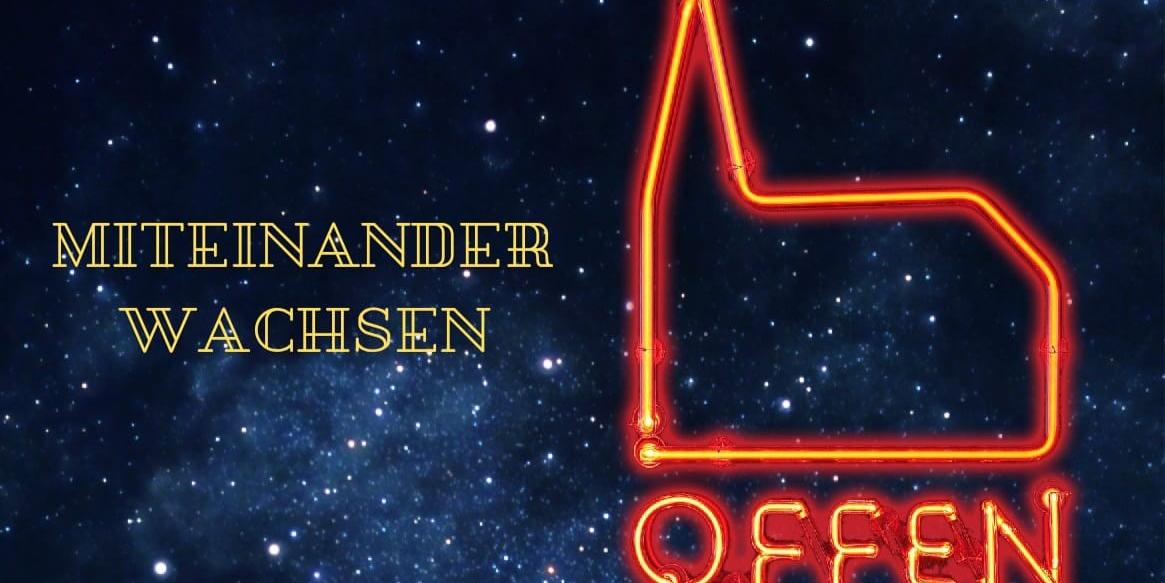 Logo Nacht der offenen Kirch e26 mit Schriftzug 'Miteinander wachsen'
