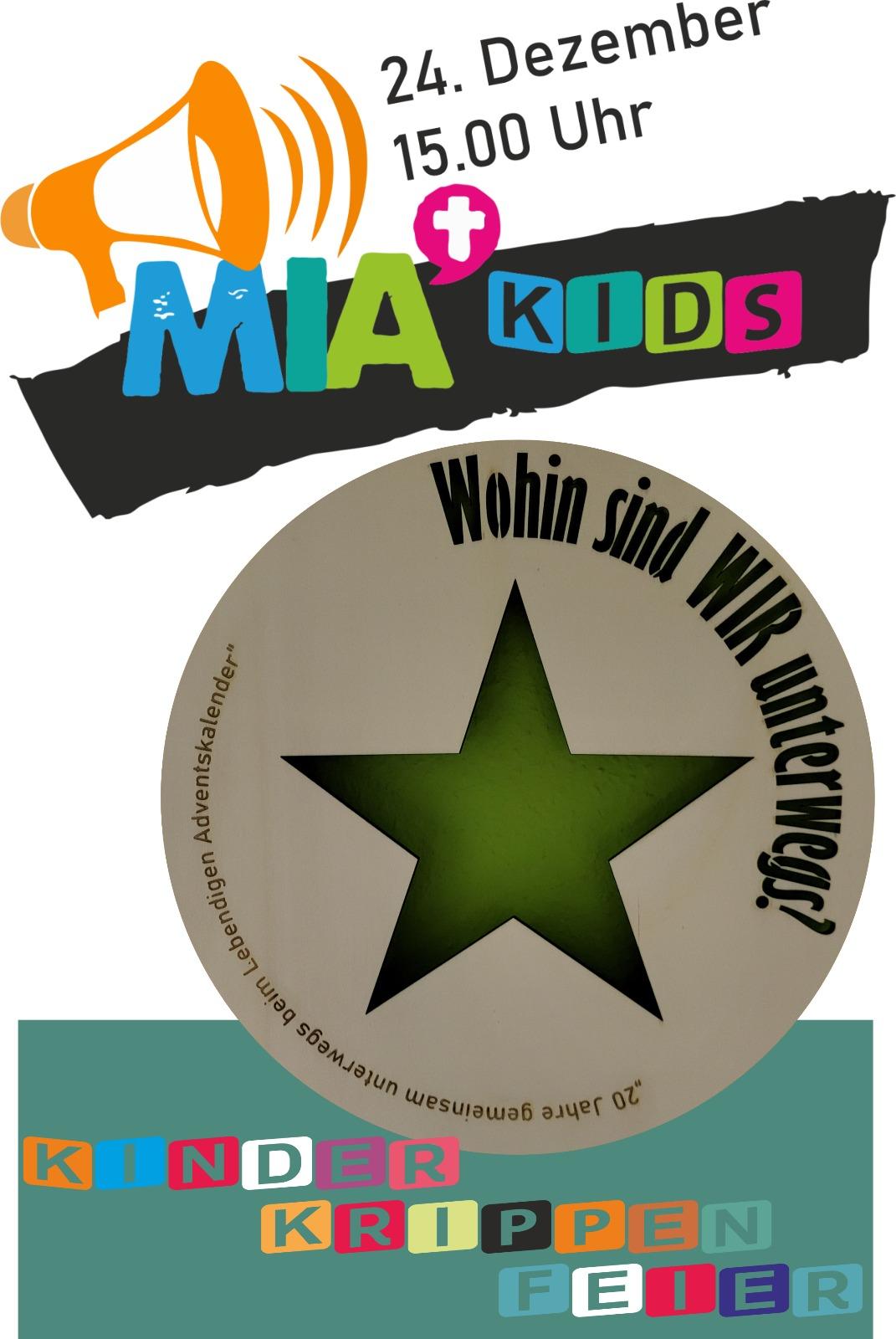 Plakat zur Kinderkrippenfeier 25 in Mia