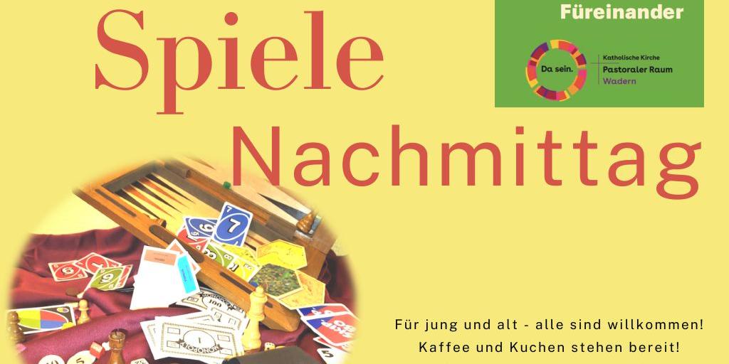 Spielenachmittag im Pastoralen Raum Plakat