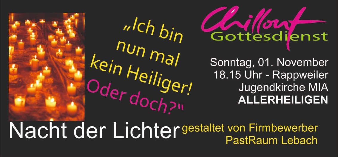 Plakat Nacht der Lichter Allerheiligen