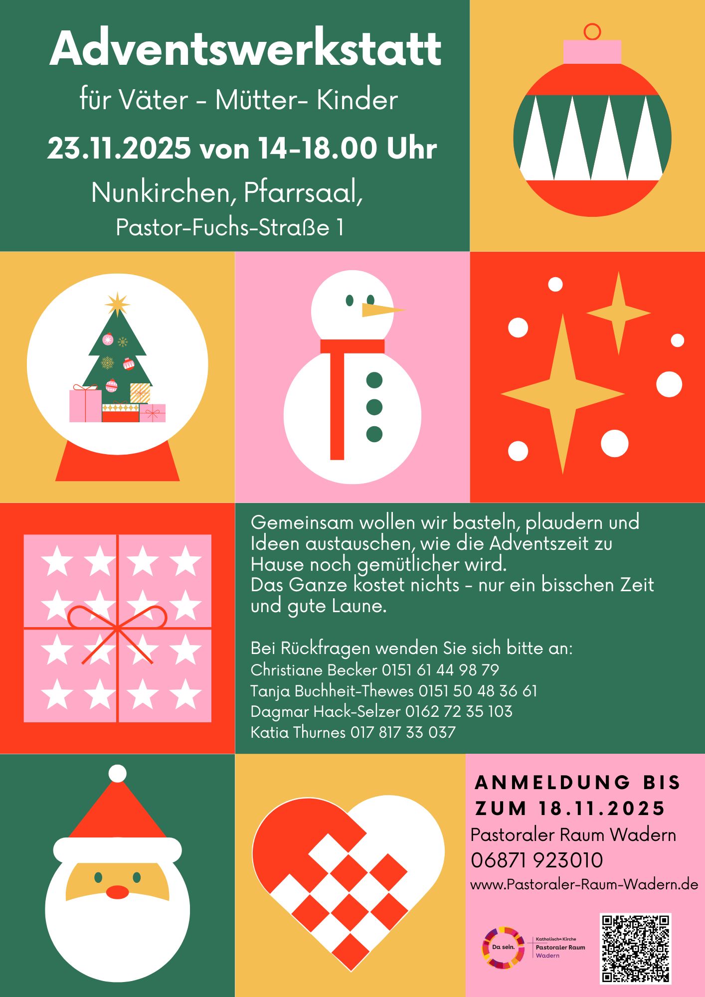 Plakat Zur Einladung Adventsworkshop 23.11.25