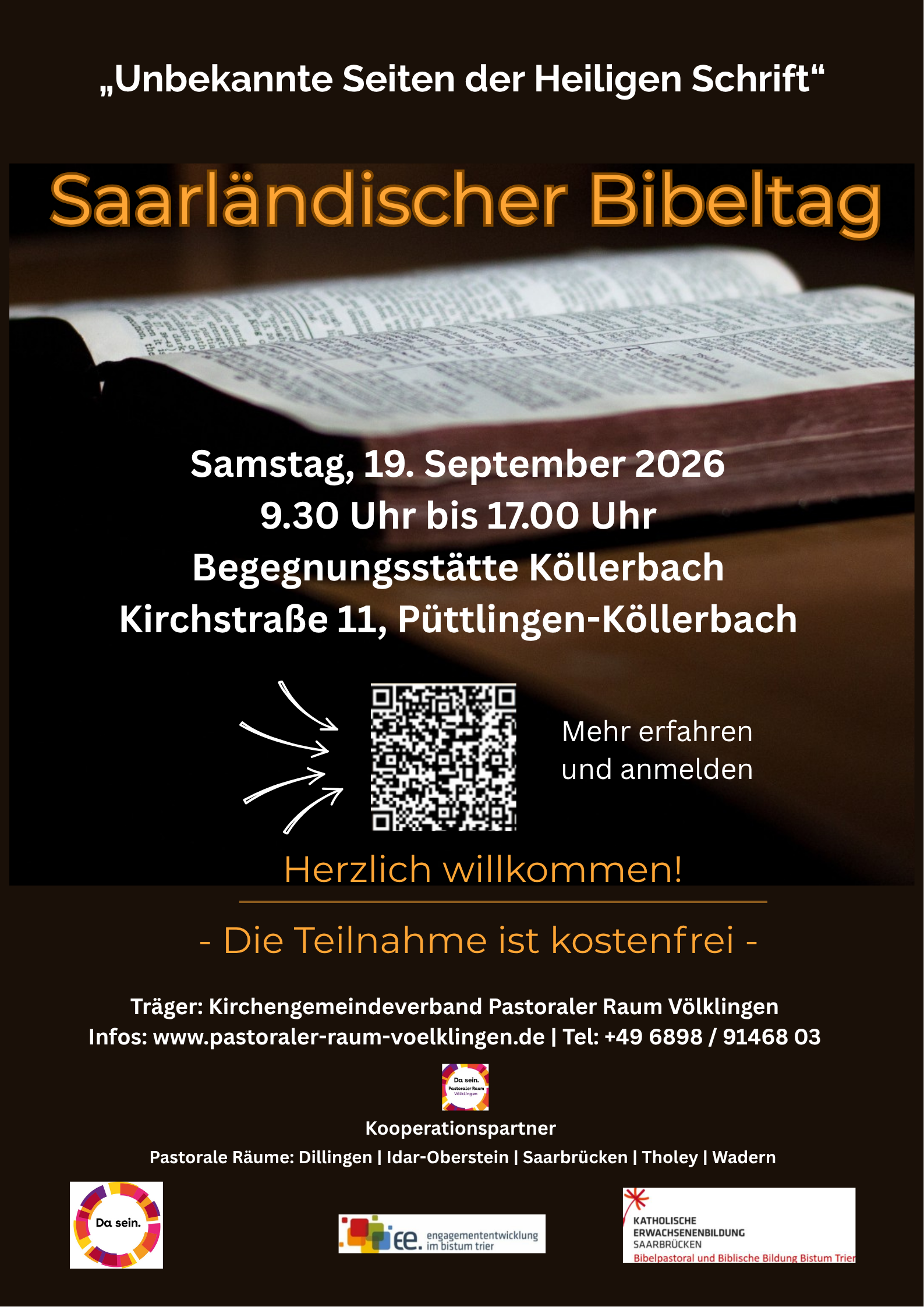 Plakat Einladung Saarländischer Bibeltag