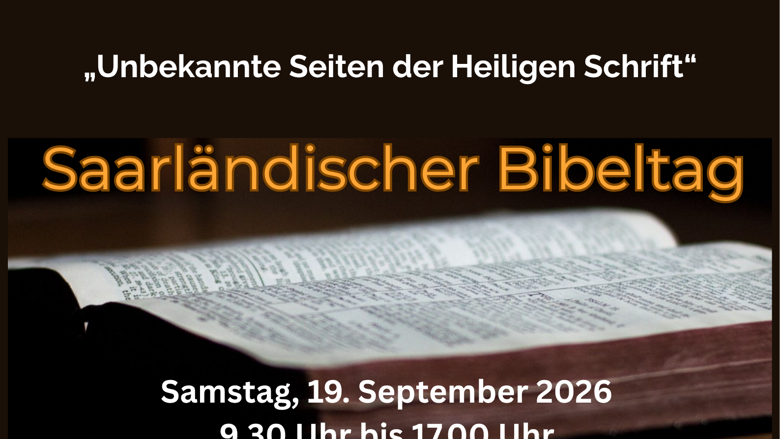 Plakat Einladung Saarländischer Bibeltag