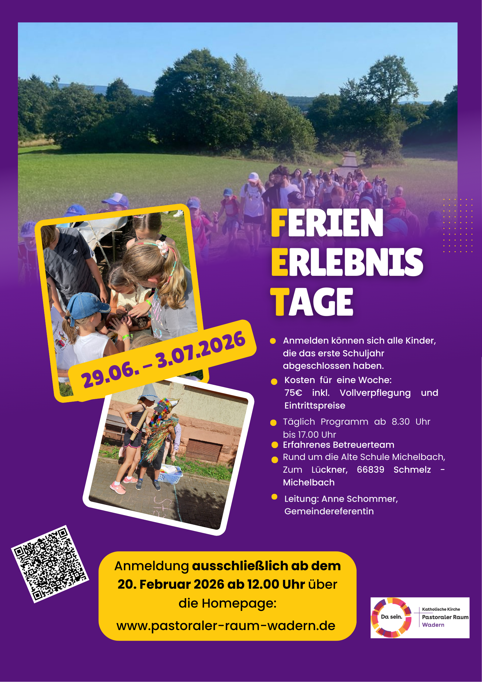 Plakat FET 26 im Pastoralen Raum Wadern
