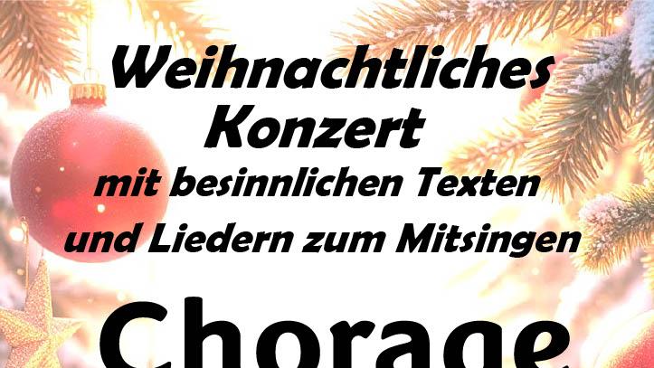 Plakat Konzert Chorage im Advent