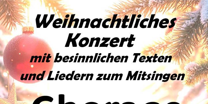 Plakat Konzert Chorage im Advent