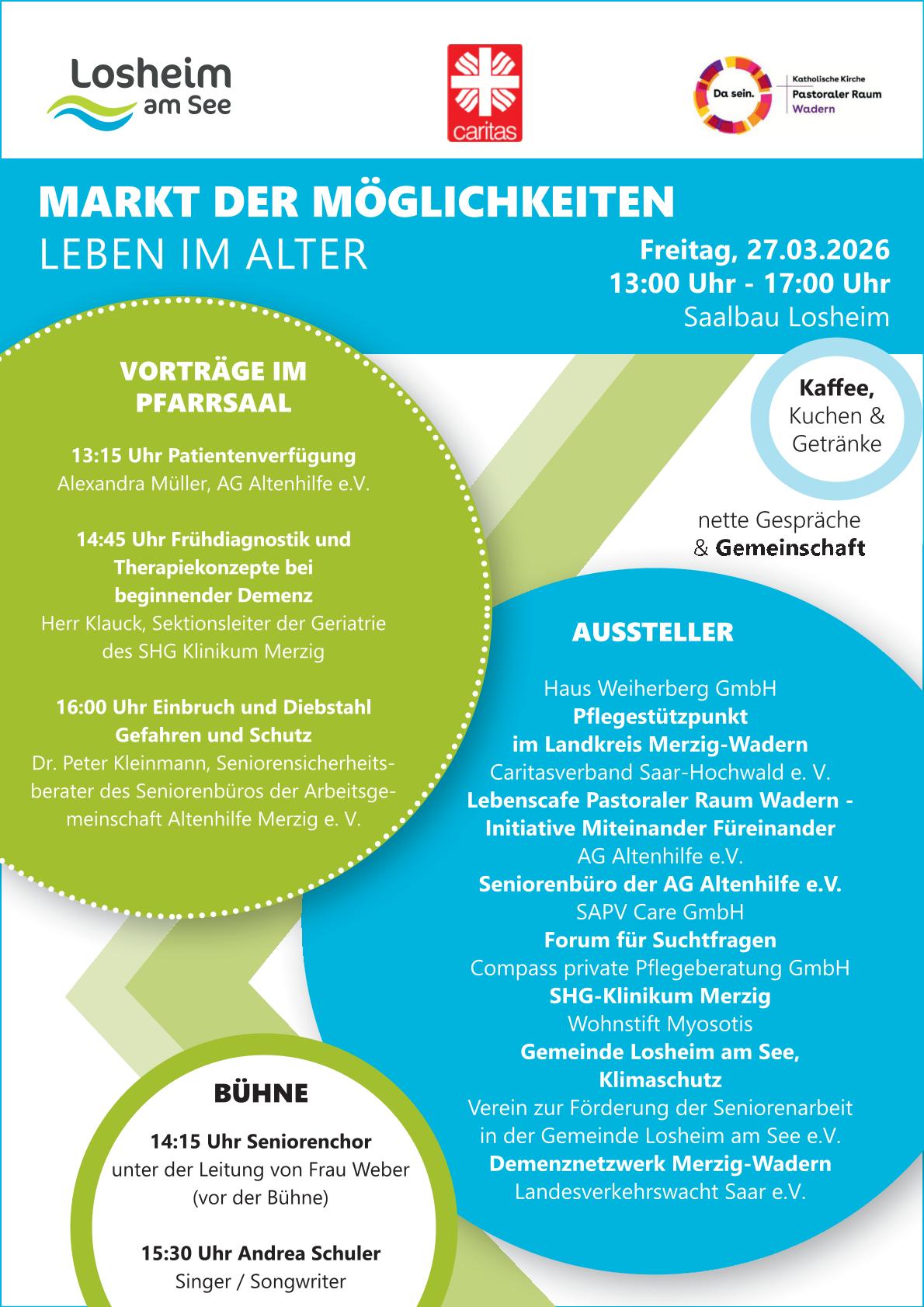 Plakat zum Markt der Möglichkeiten 26 Losheim am See