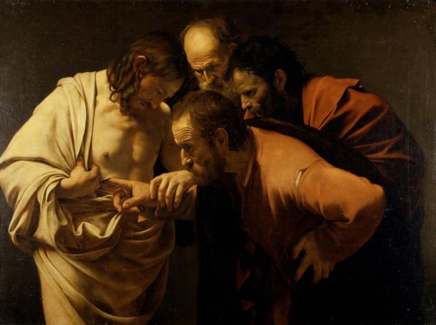 Bild von Caravaggio des ungläubigen Thomas