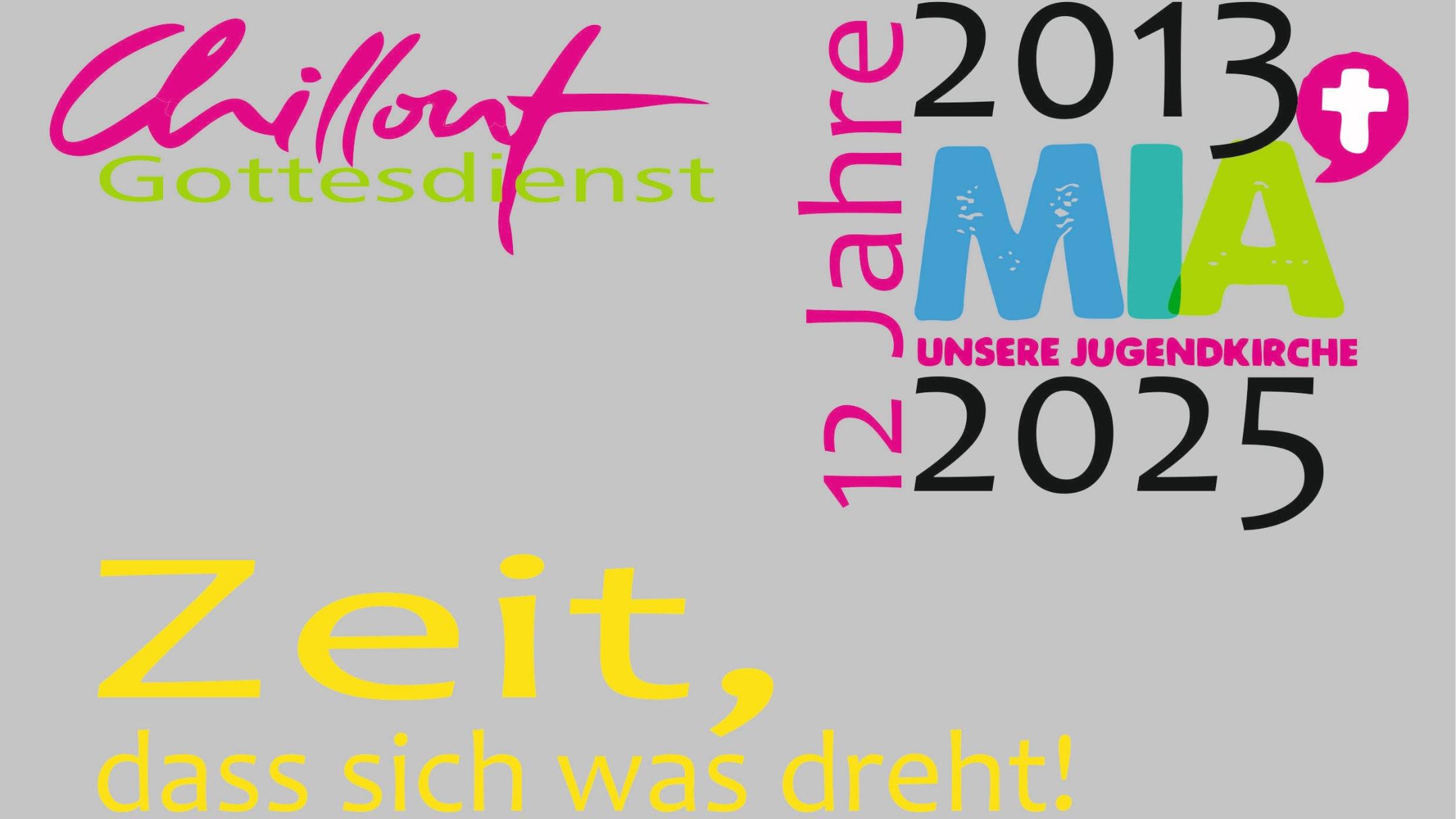 Plakat zur Geburtstagsfeier der Jugendkirche Mia 25