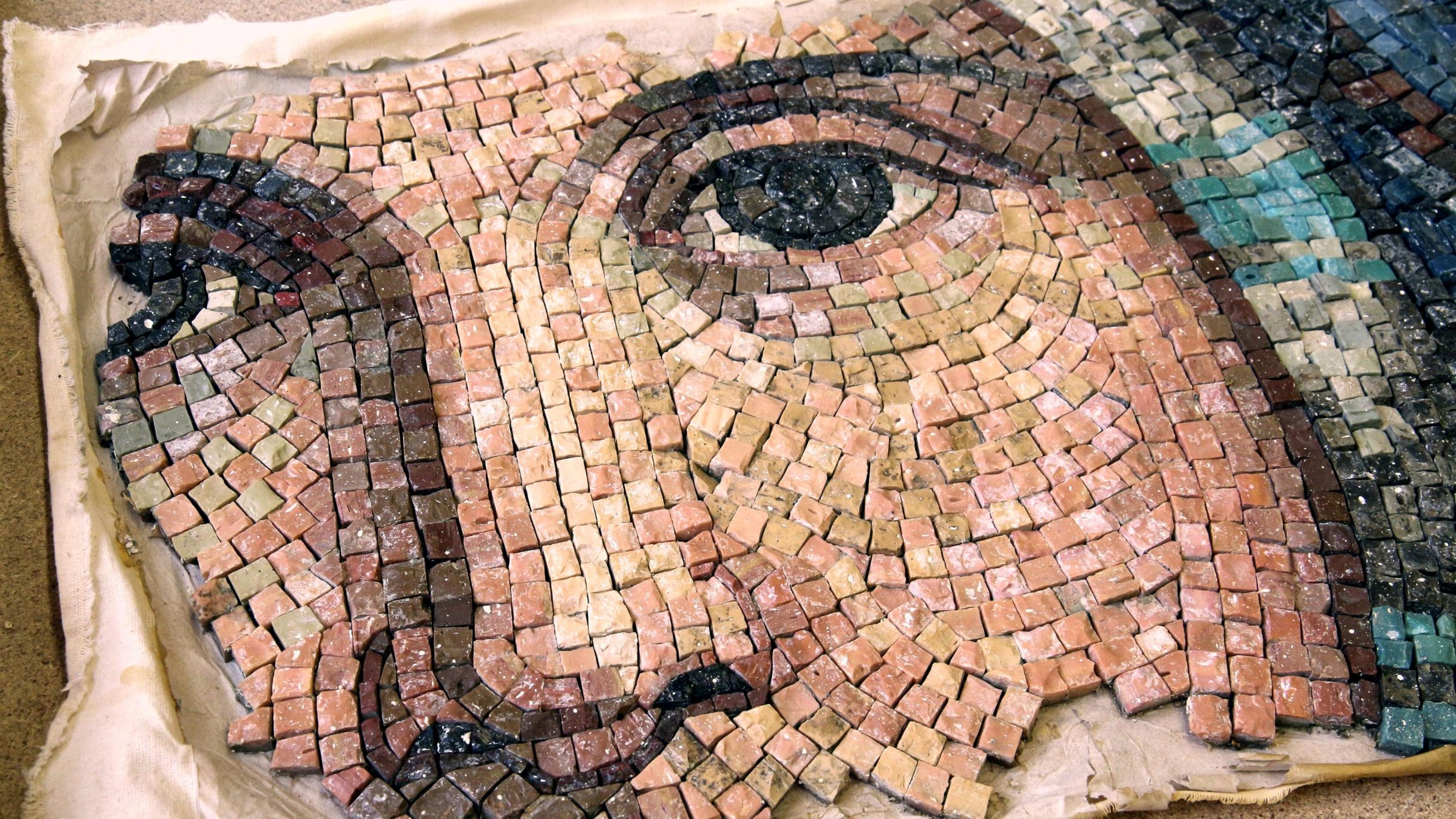 Mosaikausschnitt von Maria