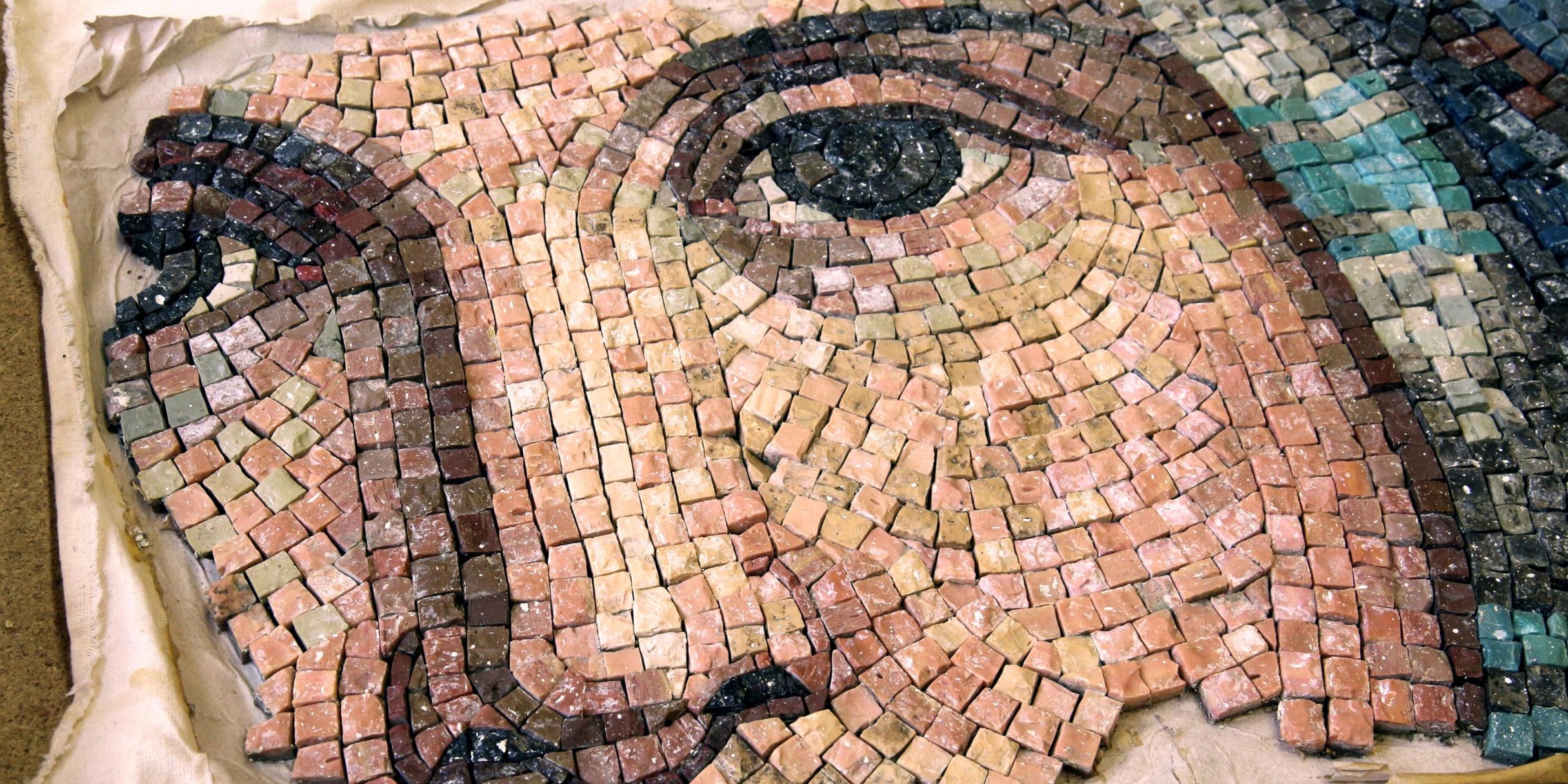 Mosaikausschnitt von Maria
