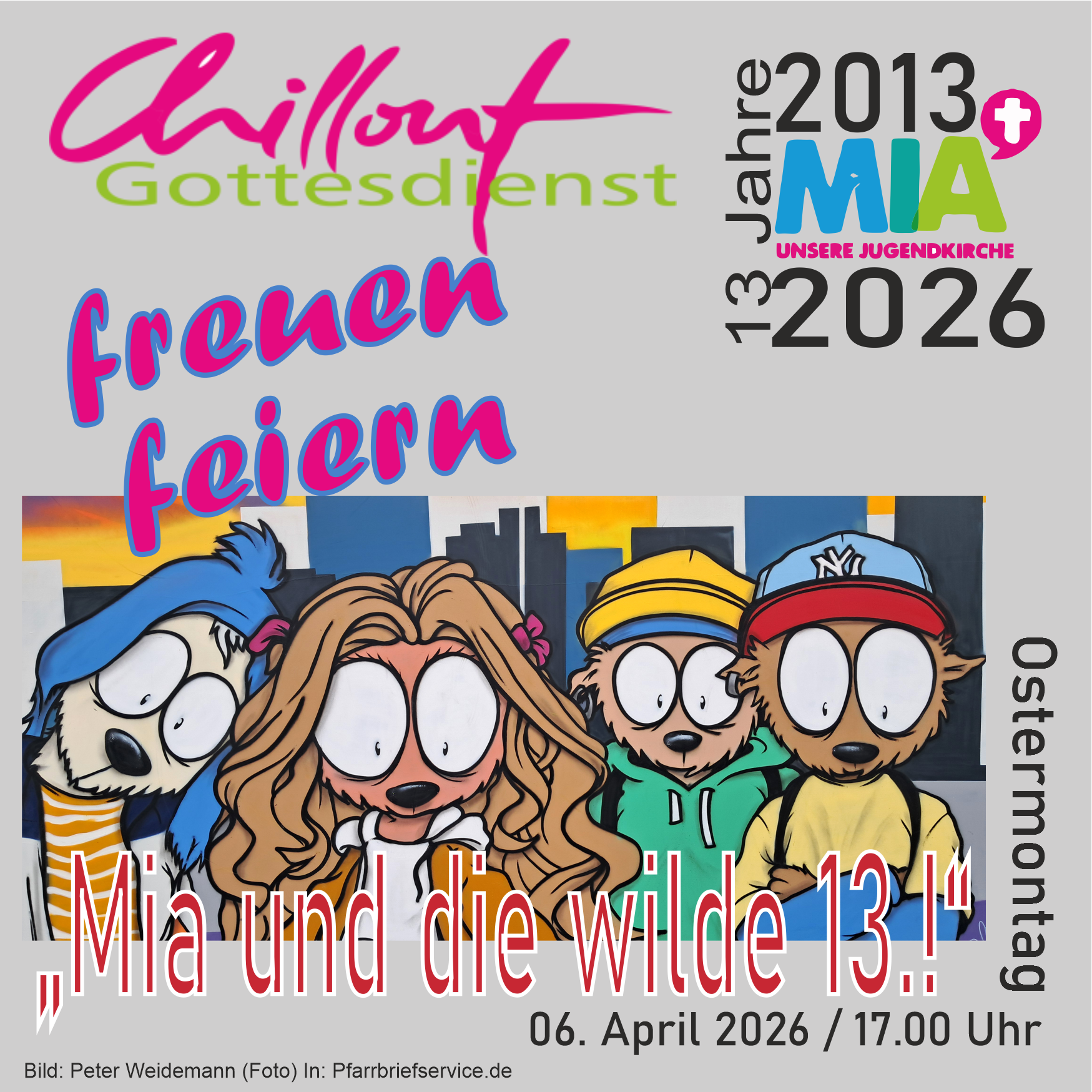 Plakat Mia 13. Geburtstagsfeier