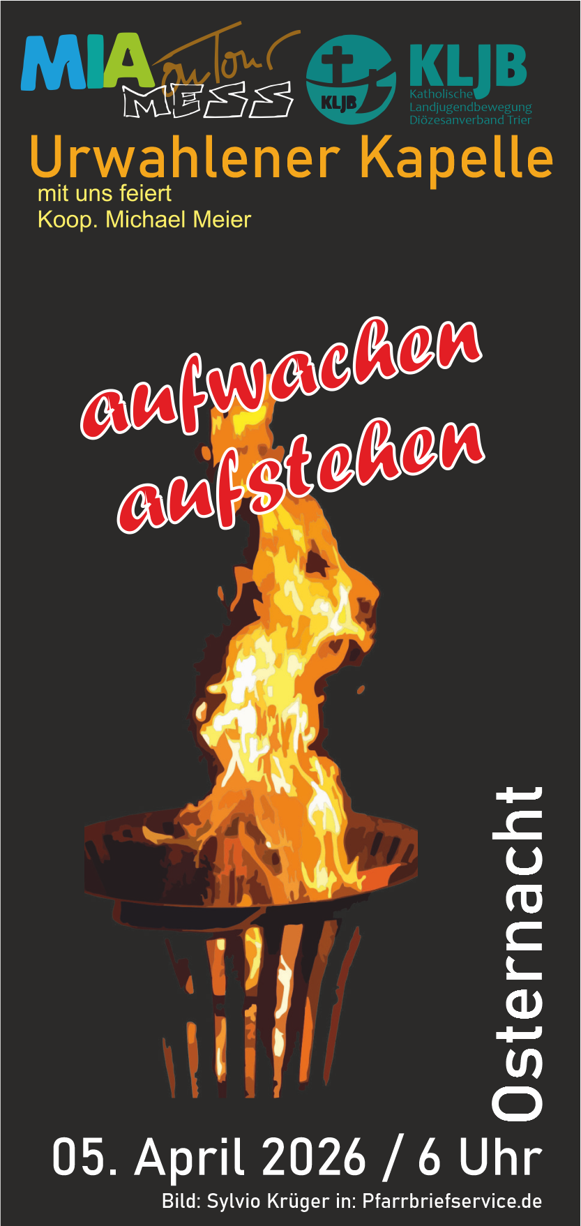 Plakat zur Osternacht 26 in der Urwahlener Kapelle