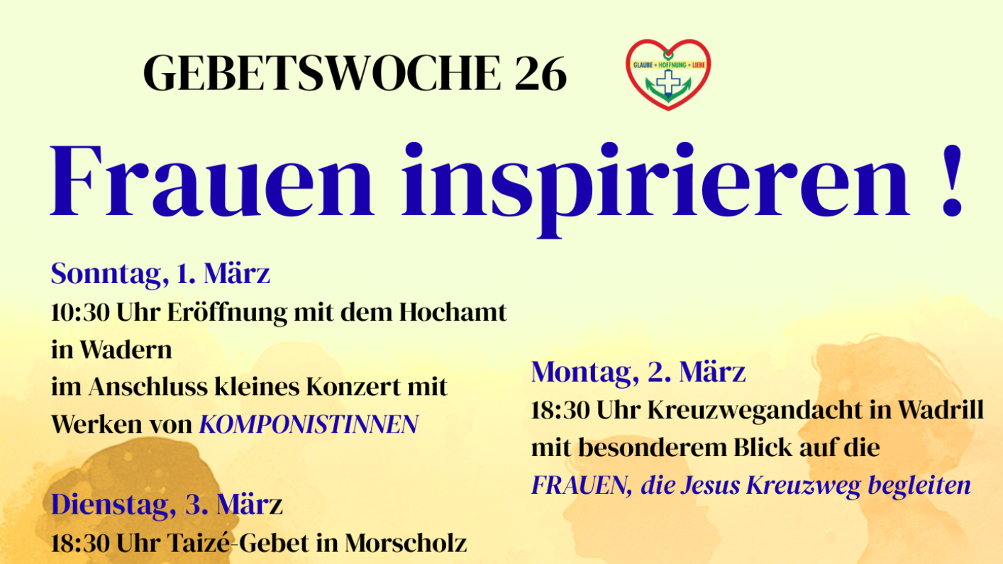 Gebetswoche 26 Frauen inspirieren