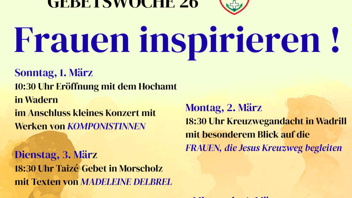 Gebetswoche 26 Frauen inspirieren