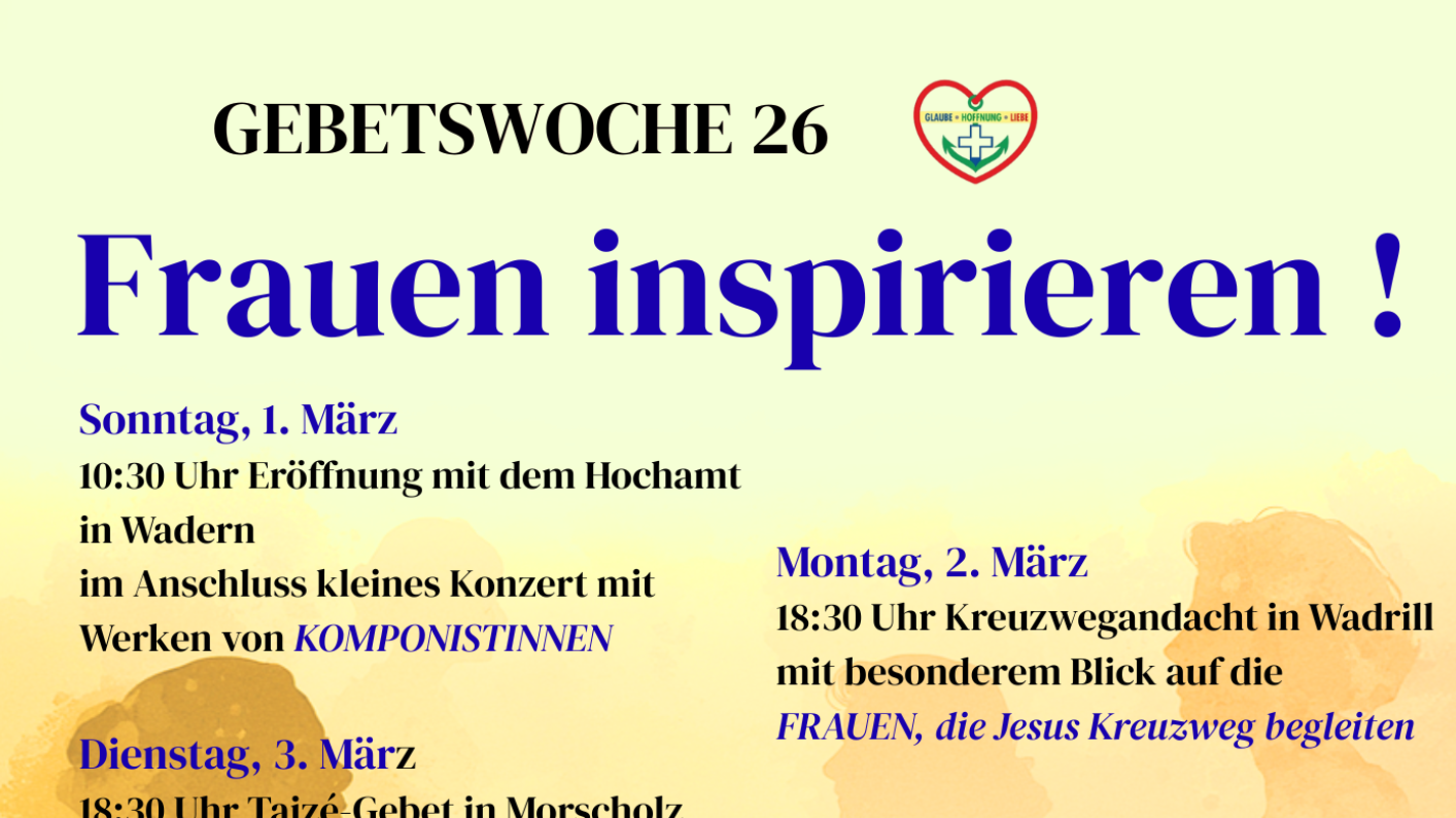 Gebetswoche 26 Frauen inspirieren