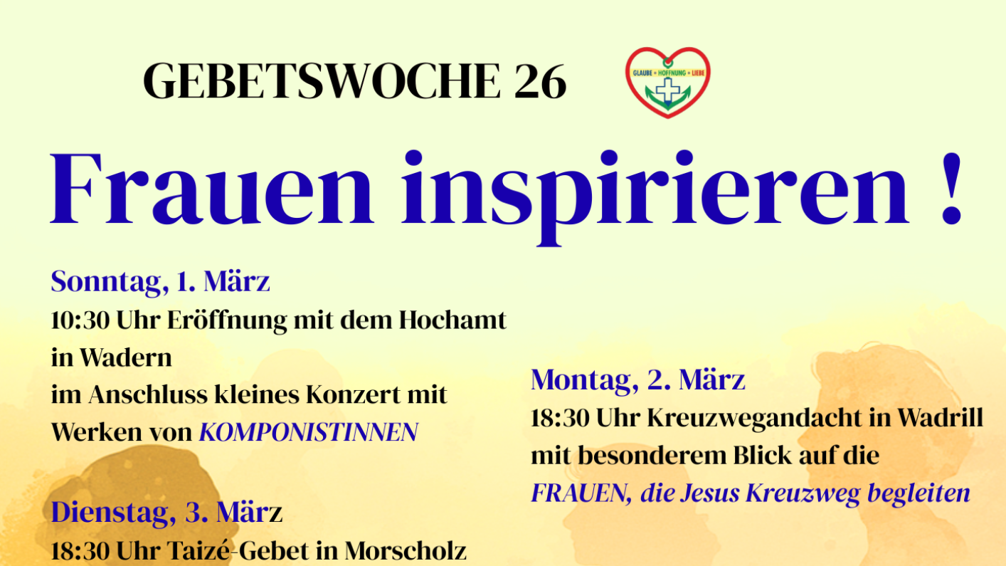 Gebetswoche 26 Frauen inspirieren